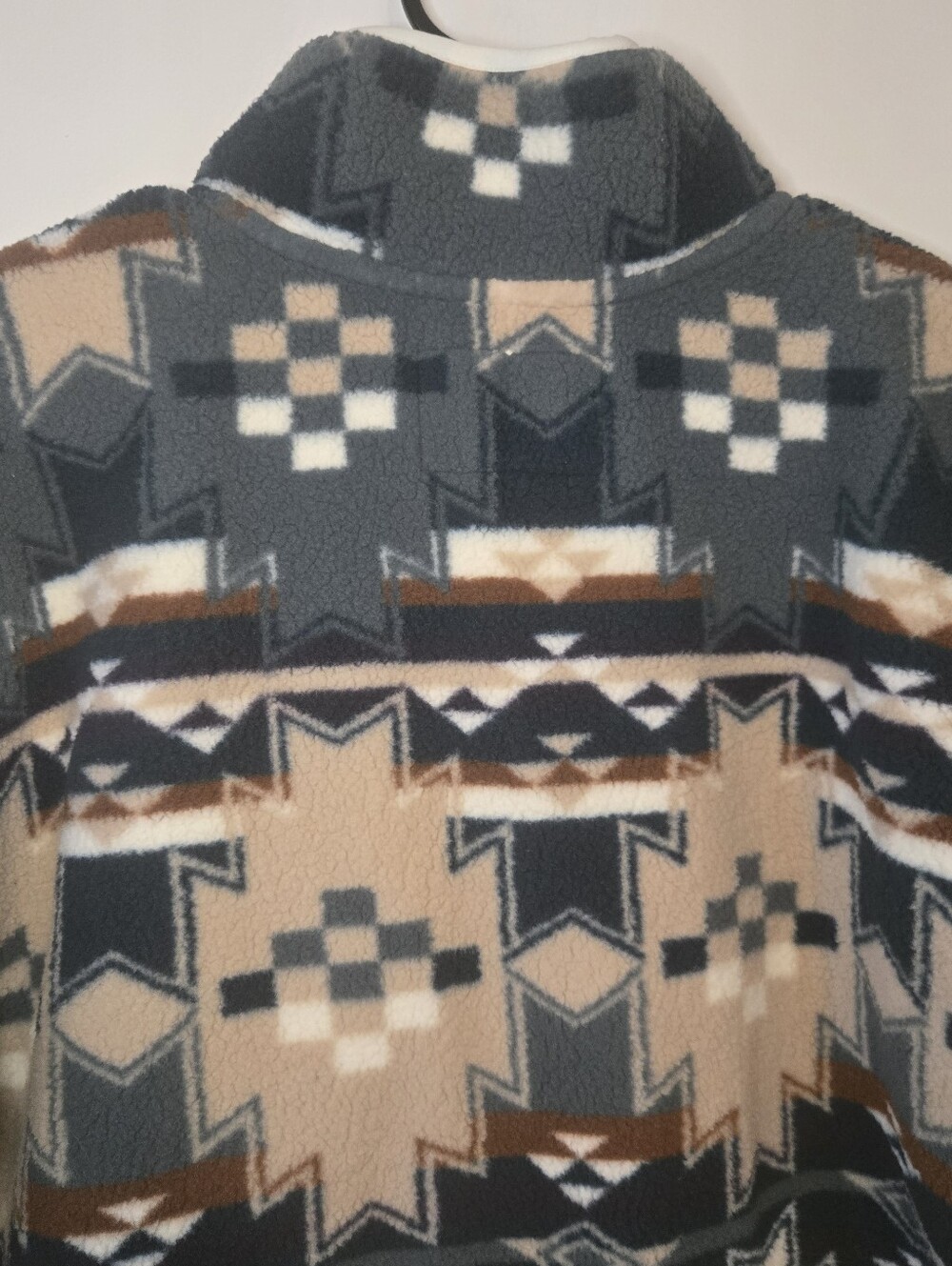 Wrangler Dusty Blue Retro Quarter Zip Sherpa Women's Pullover Jacket Size Large - Picture 13 of 16